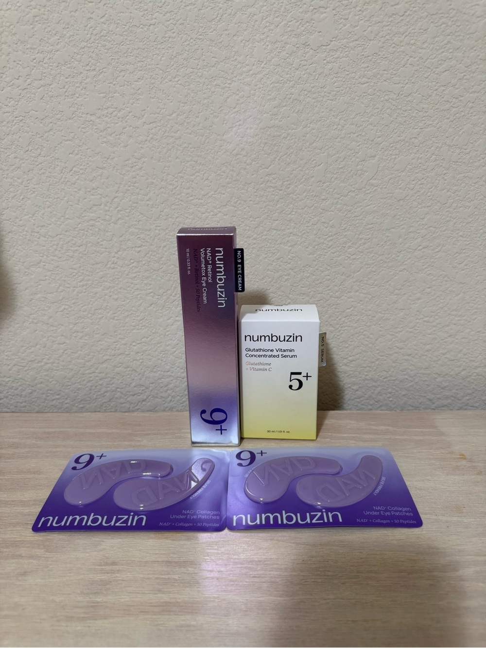 Numbing No. 9+ Eye Cream & No. 5+ Glutathione Vitamin Serum Bundle - NIB